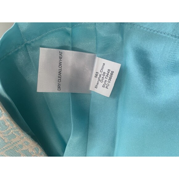 Lilly Pulitzer Dress Womens Size 6 Aqua Blue Metallic Beaded Sleeveless Shift - Picture 9 of 9